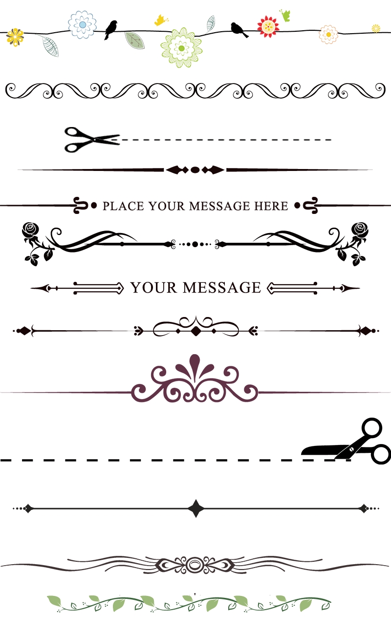 花纹植物分割线