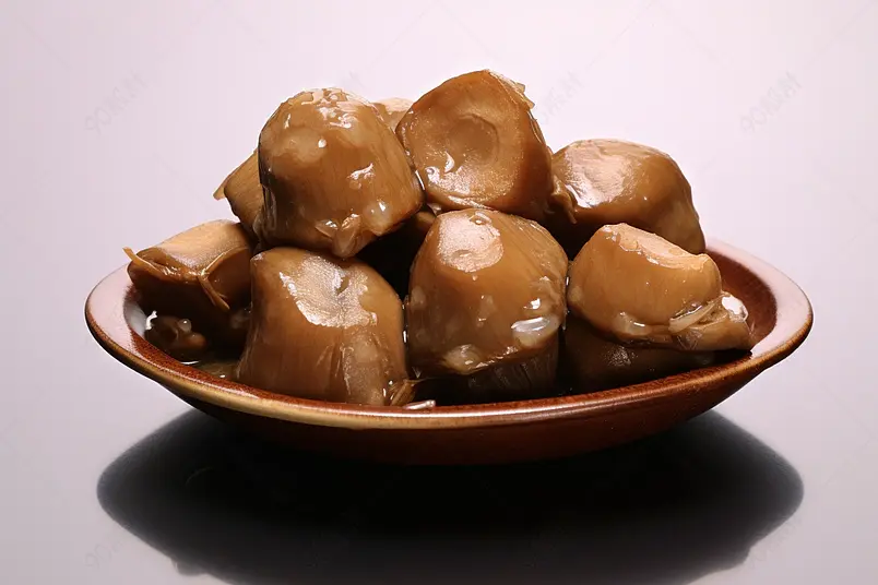 高清的图片电商产品拍摄美食美味食物白色背景上的一盘鸭肝