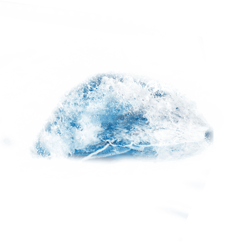 水浪白色水花蓝色海洋元素