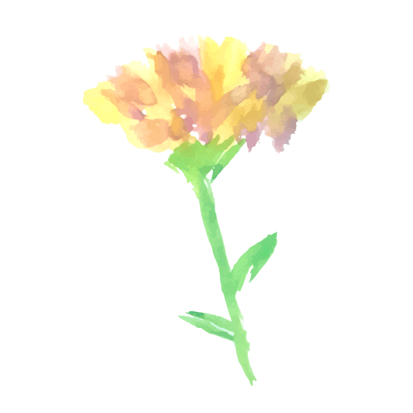 水墨黄色花矢量图片