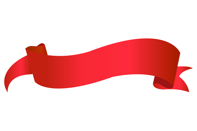 618狂欢节红色绸带丝带边框