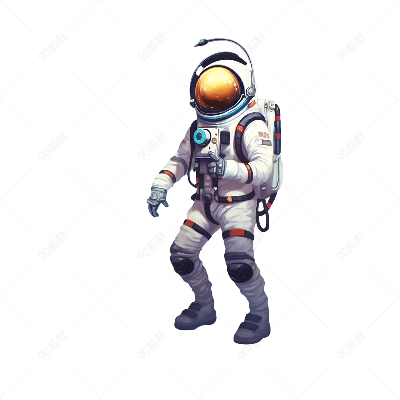 航天星球宇航员空间宇宙太空月球科技星球手绘图