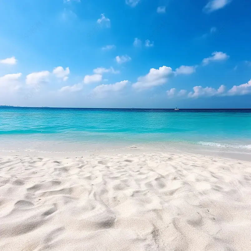 异国情调的热带海滩景观为背景或墙纸。设计以暑假旅游度假目的地为理念