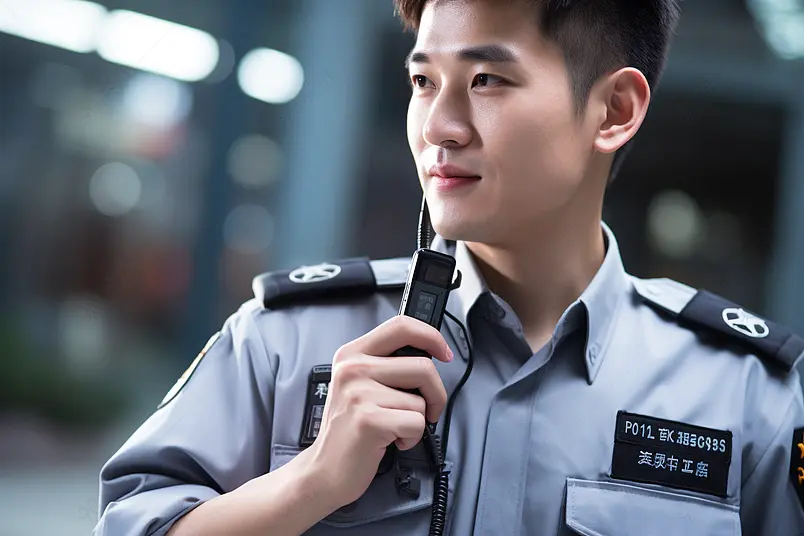 物业安保使用对讲机通话