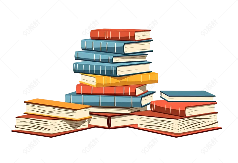 手绘书籍手绘书本彩色书