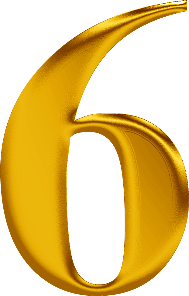 金属质感数字6
