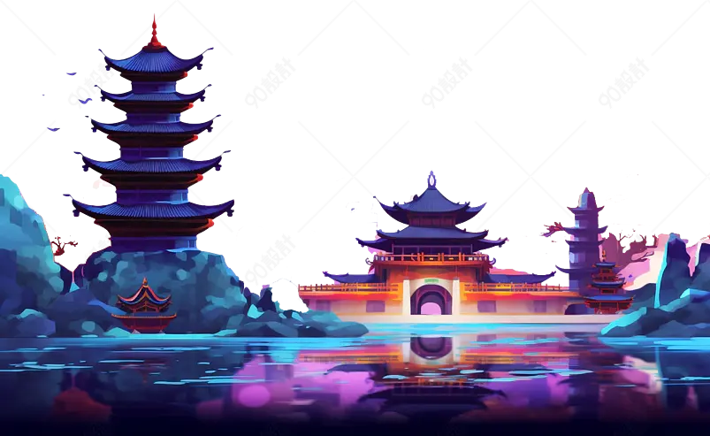 云南观望楼建筑物地标