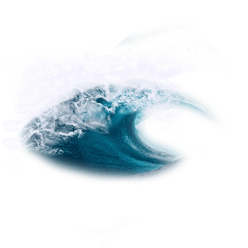 水浪白色水花蓝色海洋元素