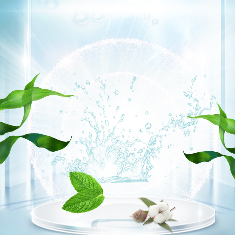 绿色枝叶清新自然白色背景图