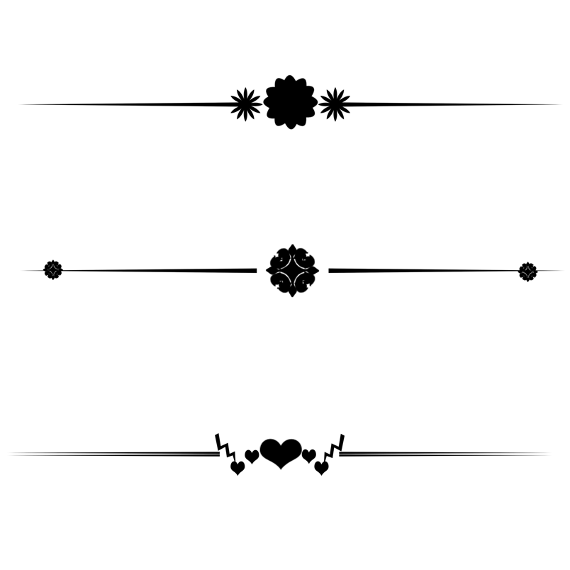 黑色简约卡通分割线线段