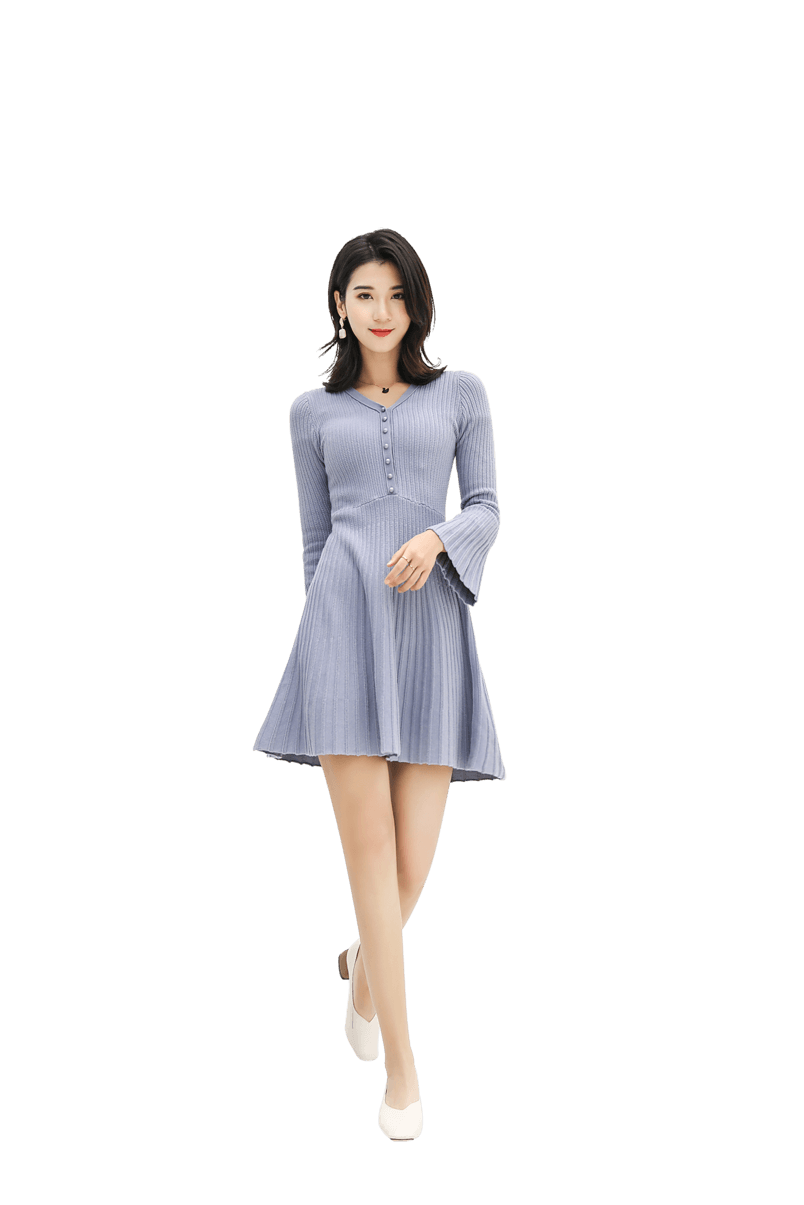 秋装连衣裙女美丽时尚女模特女生