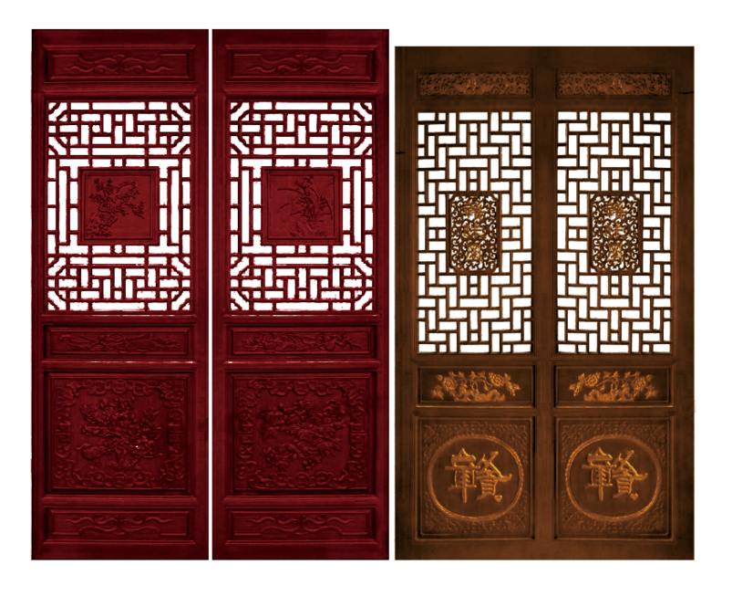 中国风古典木框窗框门框边