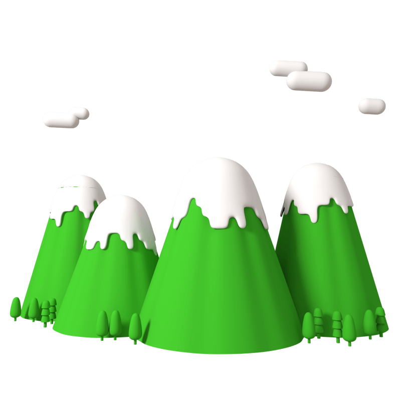 圣诞雪山冬天c4d