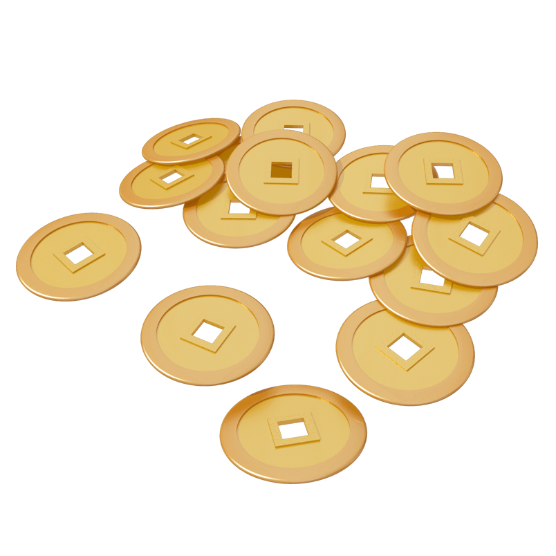 古代金币C4D双十一电商装饰金币