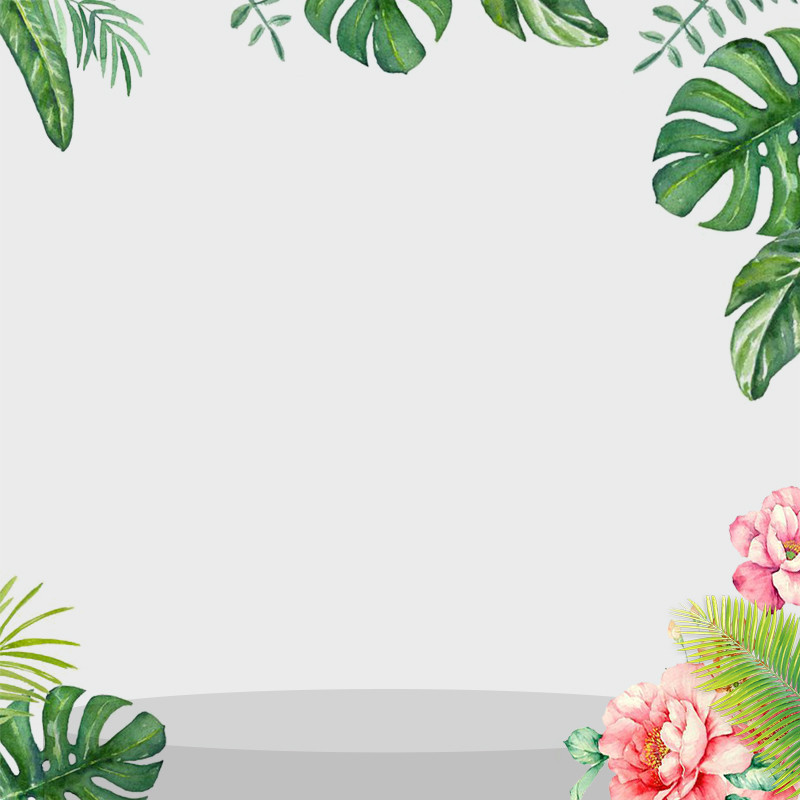 简约 绿色粉花 白色简约桌面