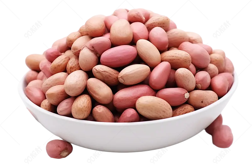 红色实拍白瓷碗中花生仁食品元素