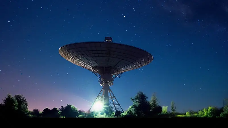 星空下的天文台户外摄影照片