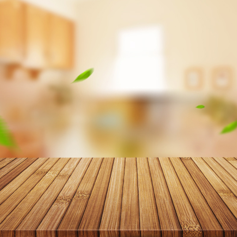 主图背景春天环保绿色茶叶夏季木纹木质台子
