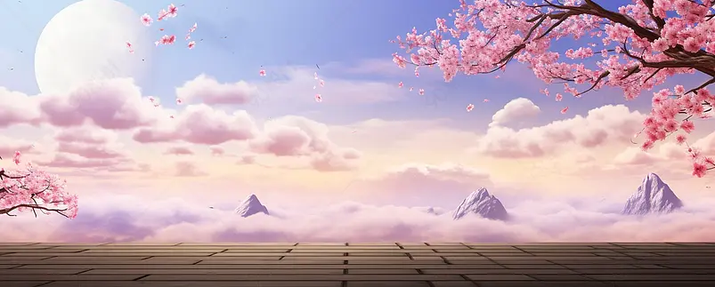 春季美容化妆品背景