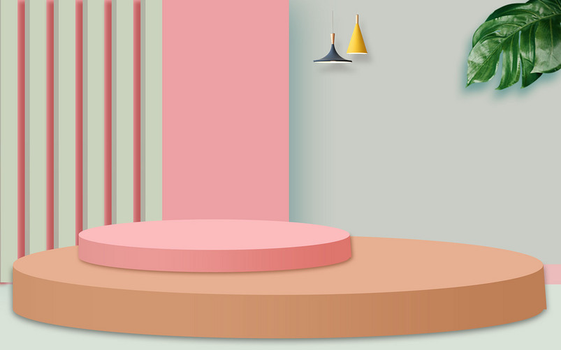 C4D清新简约珠宝美妆电商海报背景