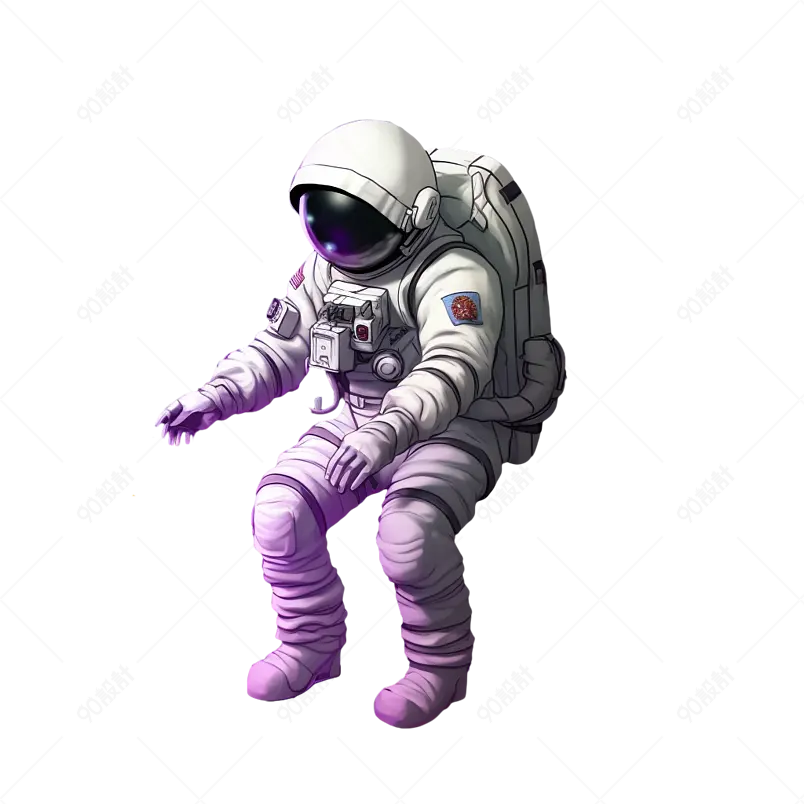 星球航天宇航员空间宇宙太空月球科技手绘图