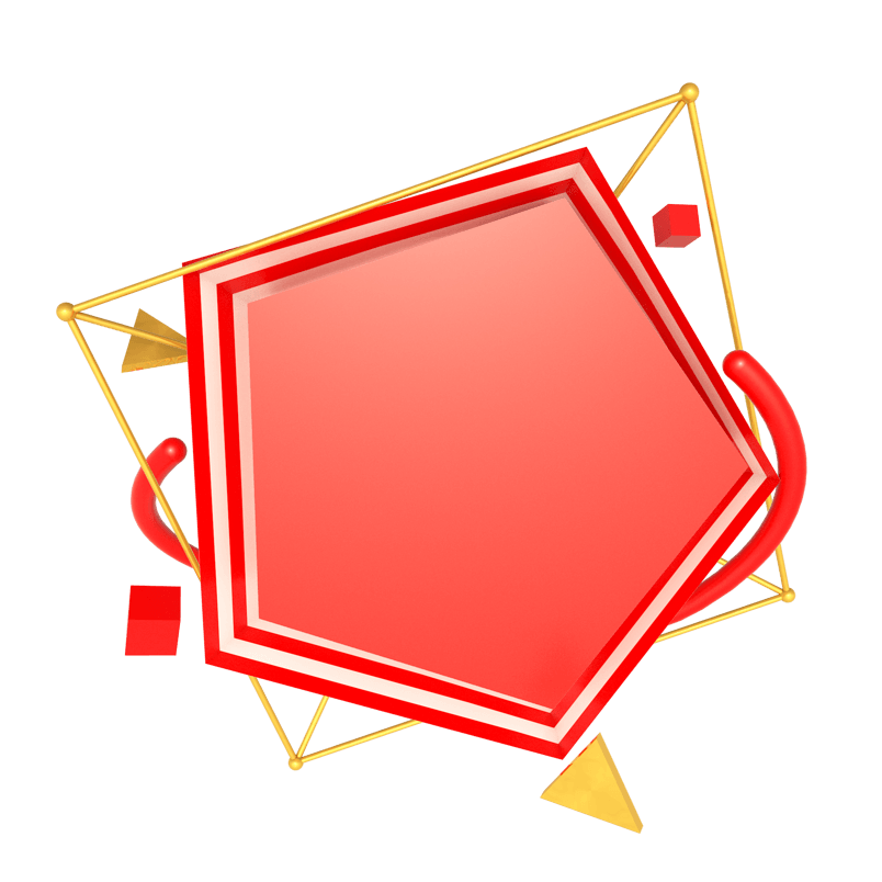 淘宝天猫C4D立体几何海报背景装饰素材