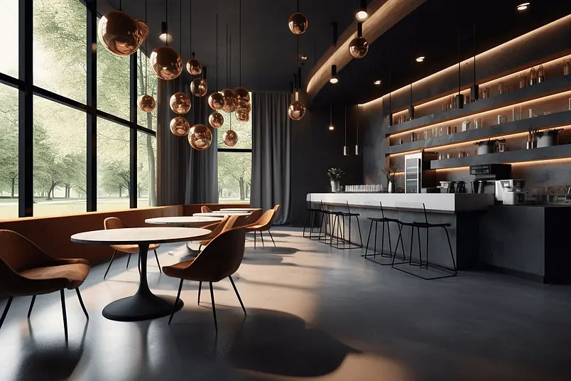 清晰的摄影图高清的图片海报设计背景广告设计素材元素黑色的精致的咖啡店