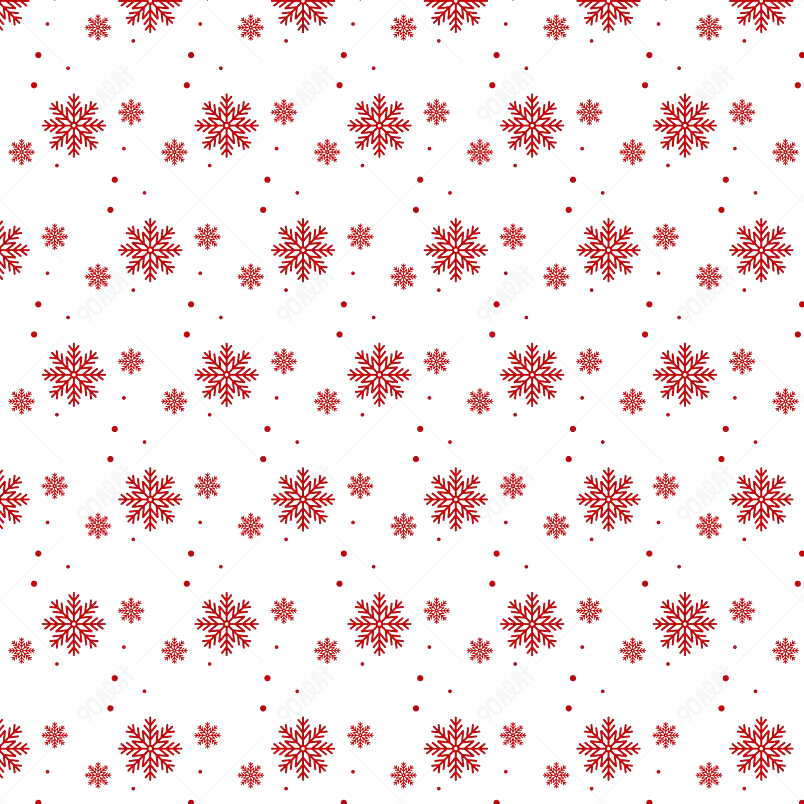 红色冬季雪花纹理圣诞节雪花底纹