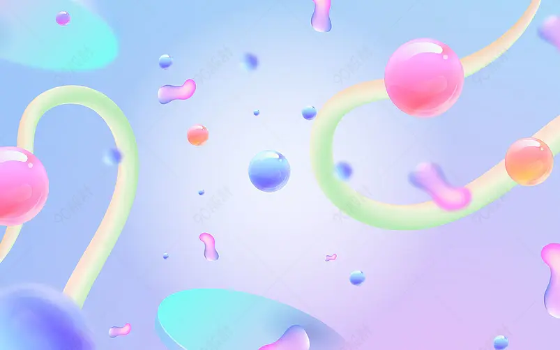 渐变流体渐变立体简约几何梦幻背景