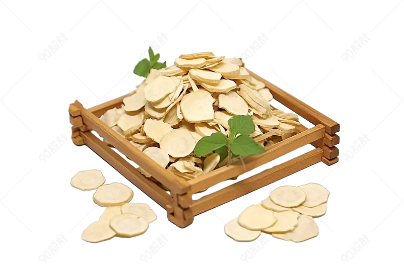 散的中药参片西洋参片实拍图