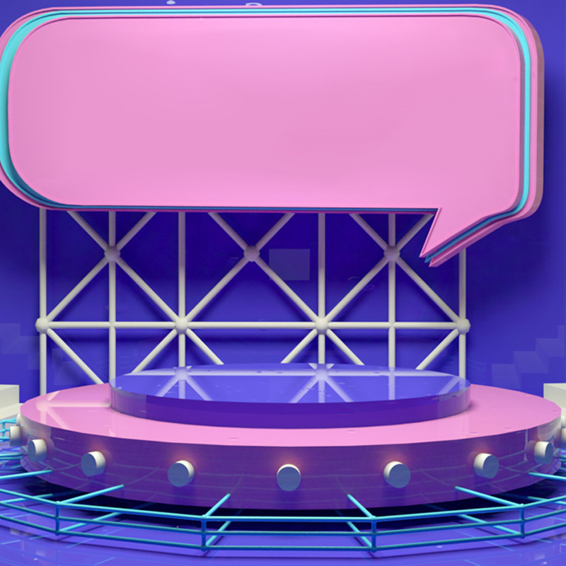 紫色c4d立体空间数码家电主图详情背景