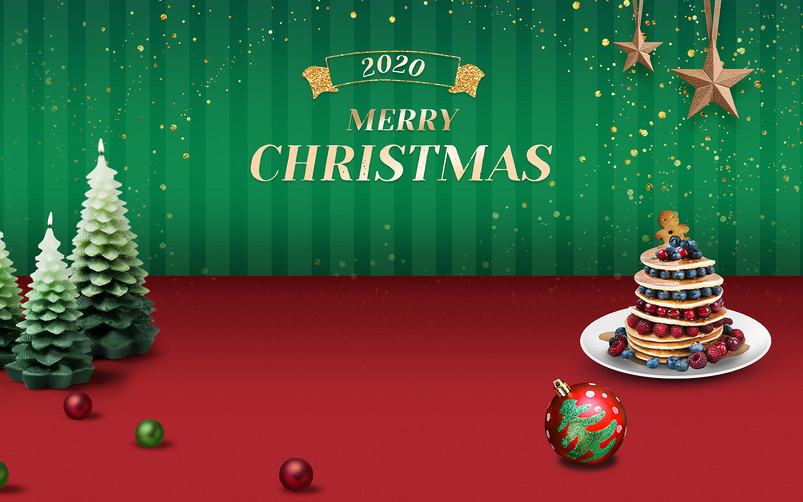 2020圣诞节产品活动背景氛围图