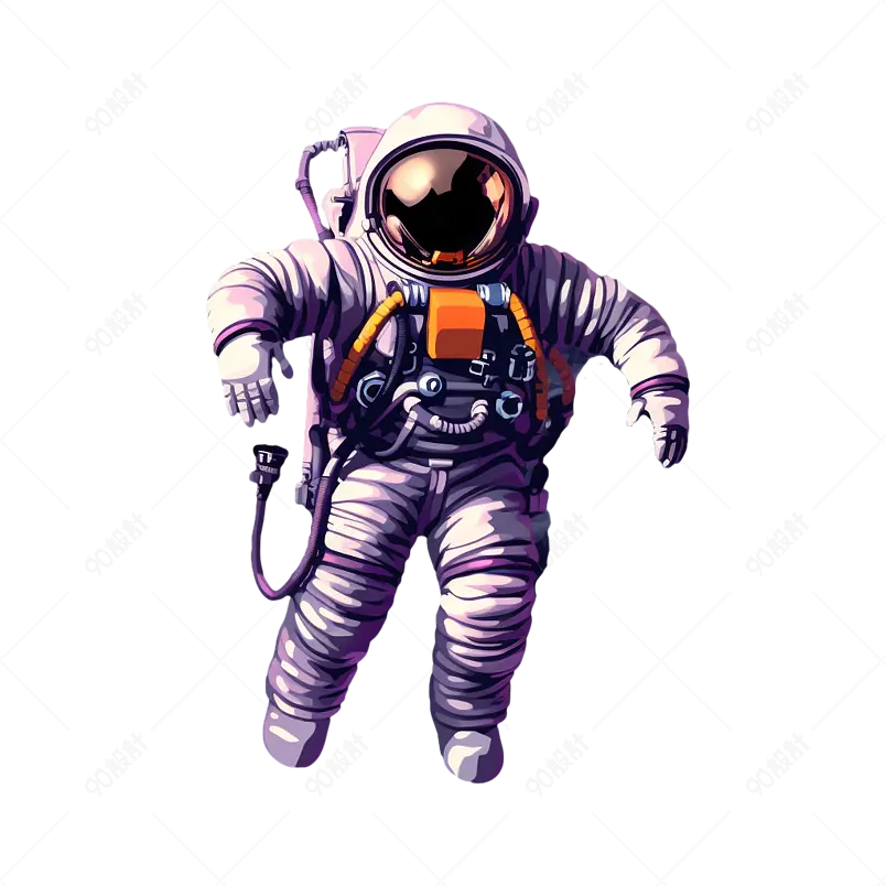 航天宇航员空间宇宙太空月球科技星球手绘图