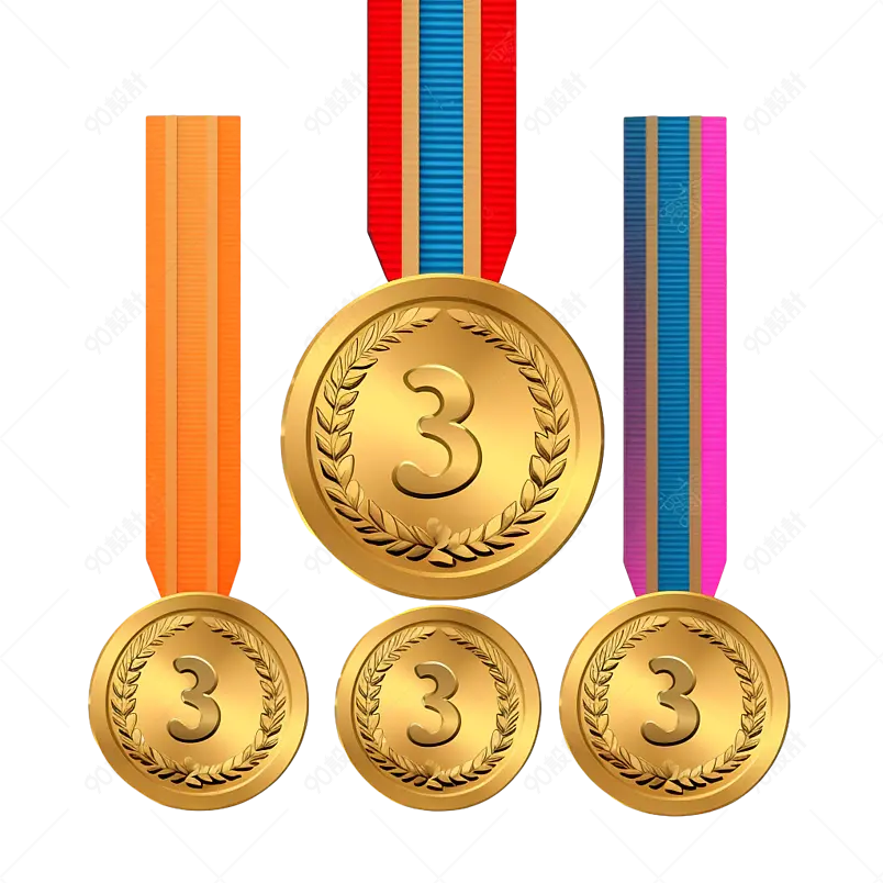 季军铜牌勋章元素设计
