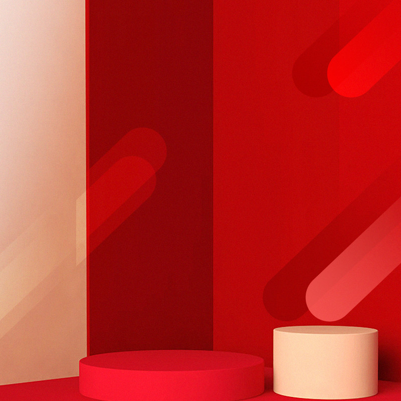 红色背景时尚促销家电保健品主图