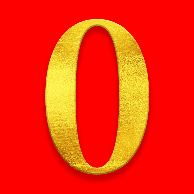 数字0金色纹理立体艺术字