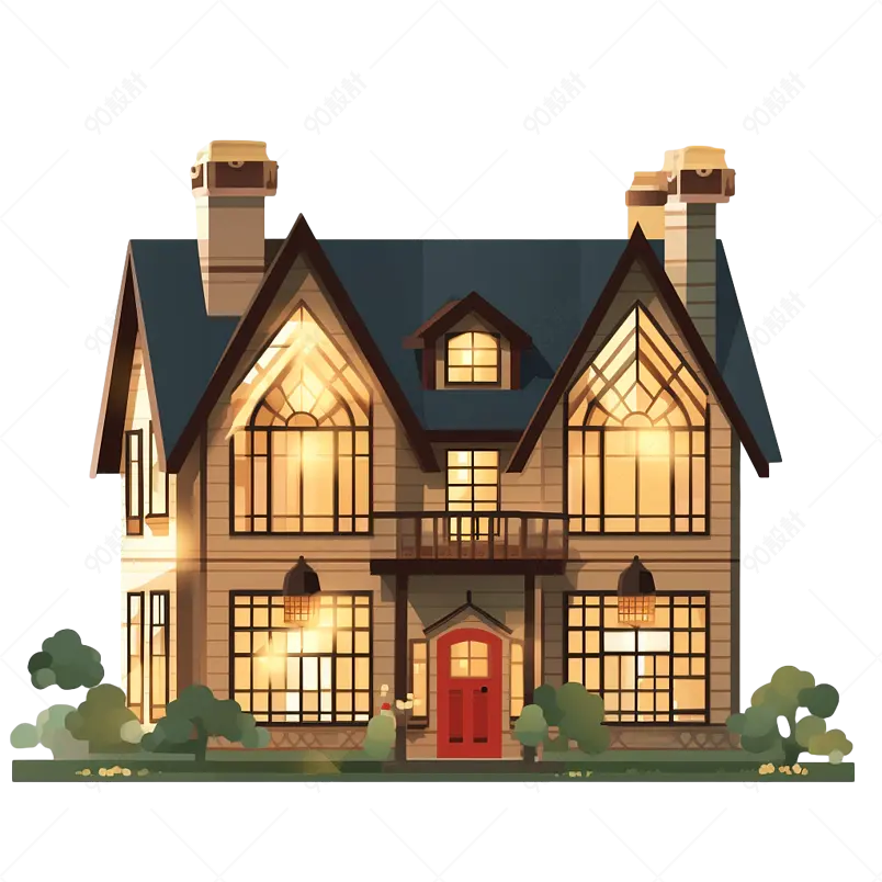 别墅建筑住房元素设计