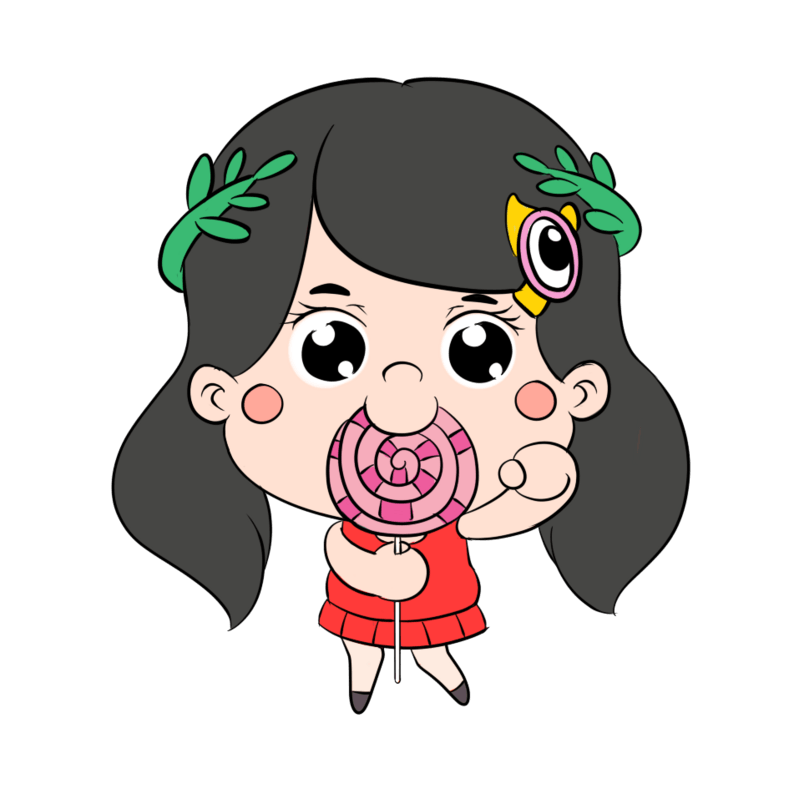 手绘棒棒糖萝莉PSD源文件