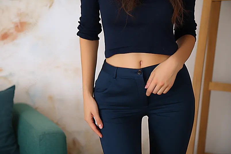 打底裤修身裤女模特