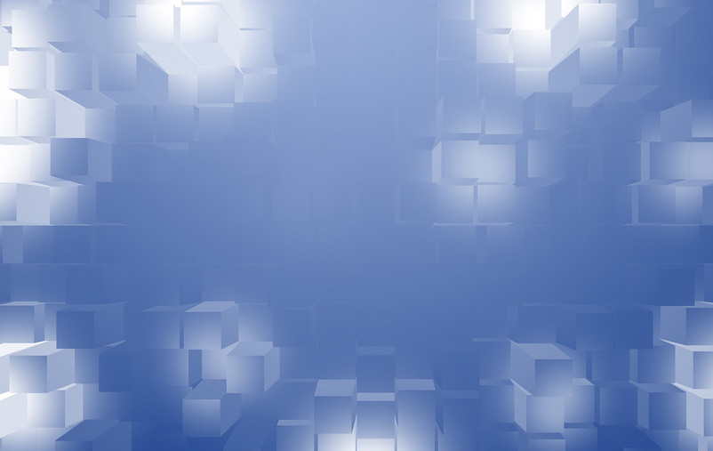 渐变蓝色方块大气通用背景