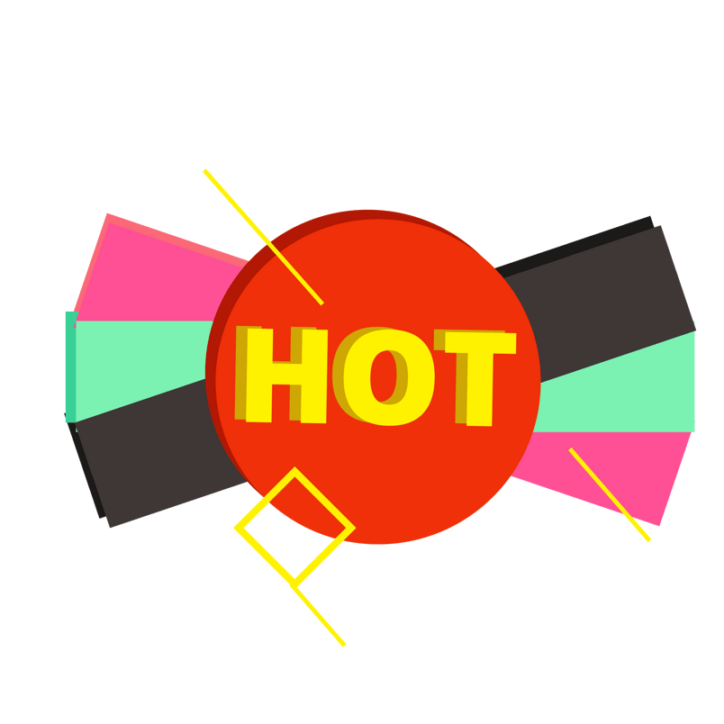 创意时尚HOT促销标签