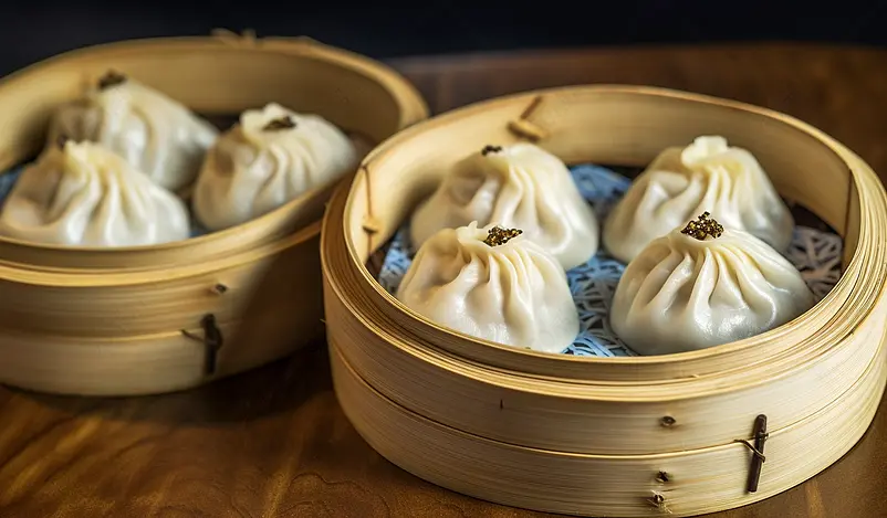 清晰的摄影图高清的图片海报设计背景广告设计素材元素一笼灌汤小笼包