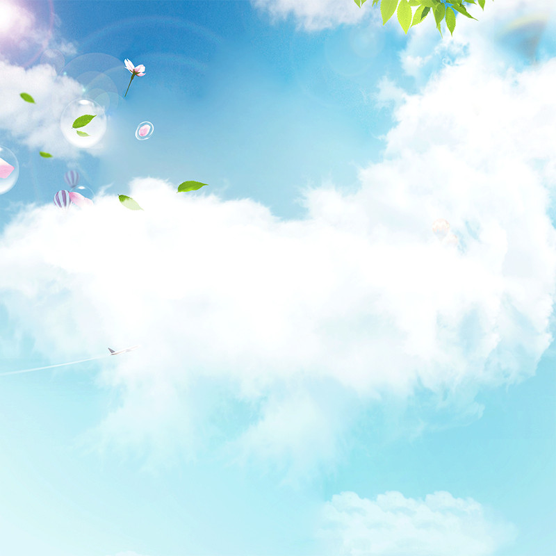 小清新 蓝色 天空 背景