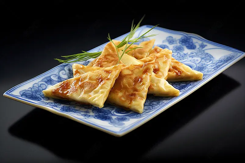 鸡蛋饼灌饼杂粮煎饼小吃实拍摄影图