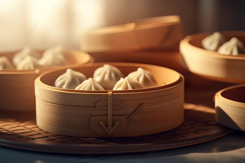 清晰的摄影图高清的图片电商产品拍摄美食美味食物美味的传统小笼包