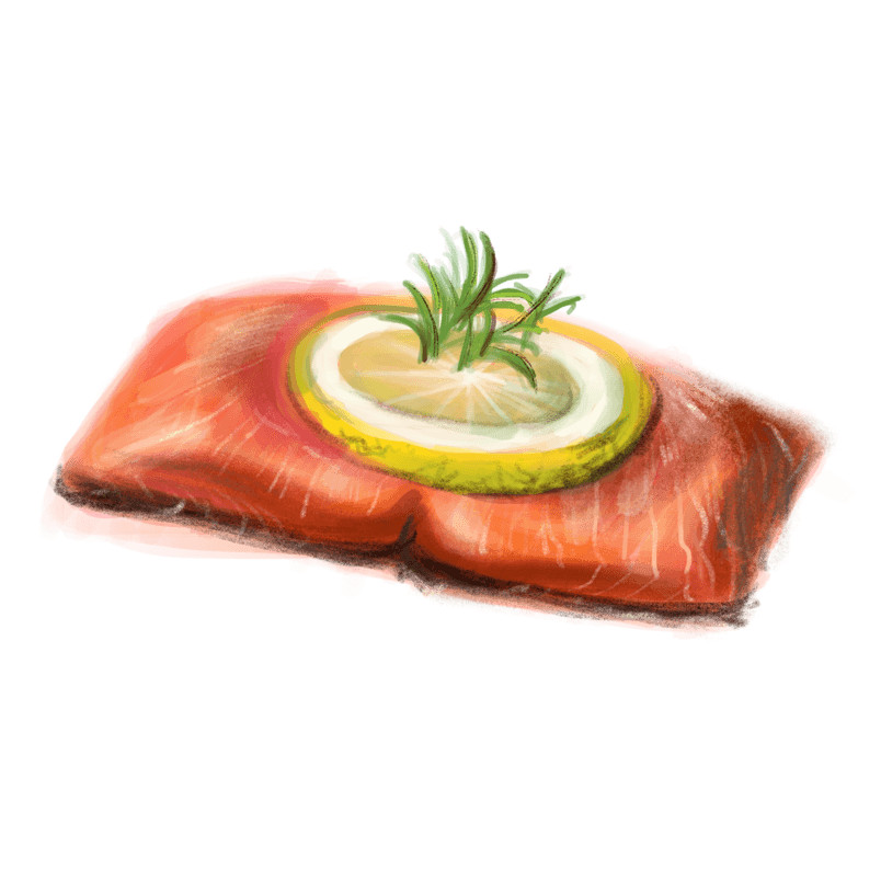 烤肉手绘插画psd