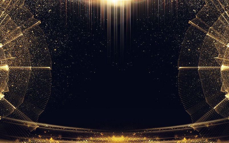 黑金商务科技风年会盛典展板海报背景图片