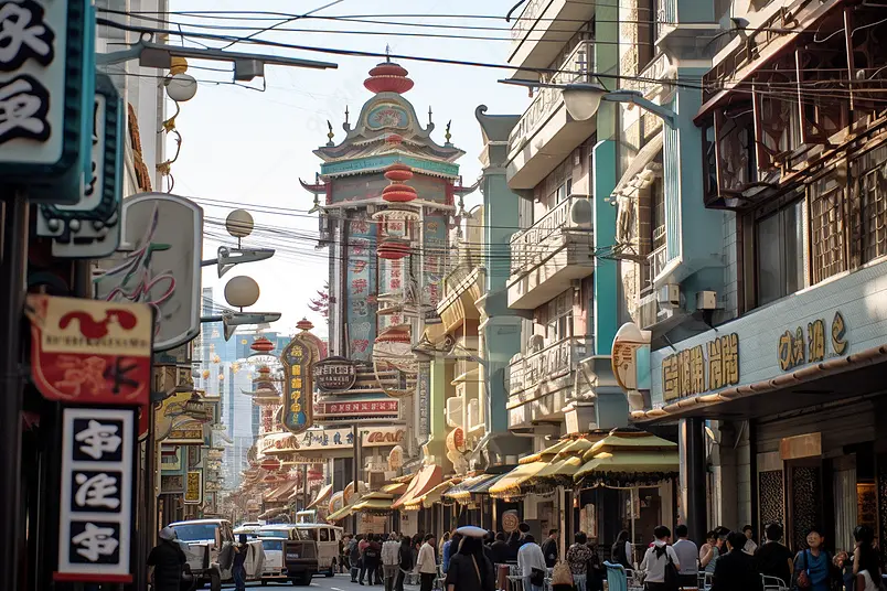 横店广州街仿古建筑