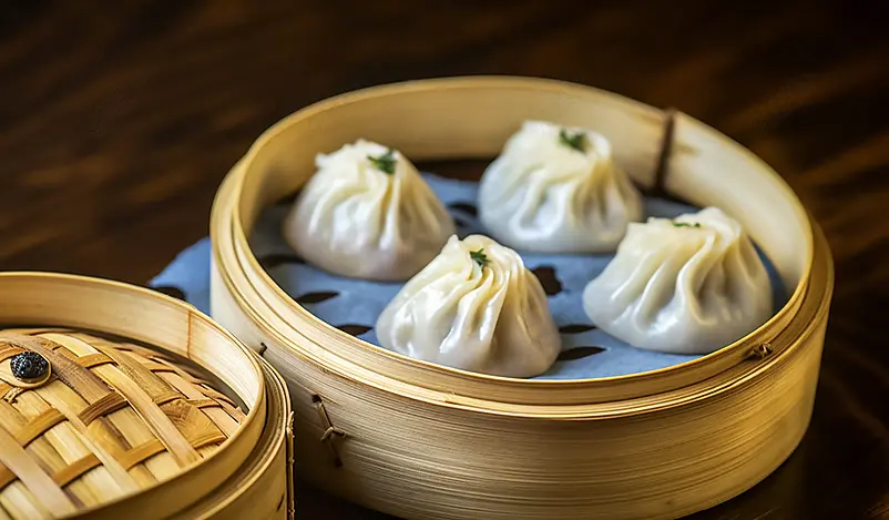 图片海报设计背景广告设计素材元素一笼灌汤小笼包