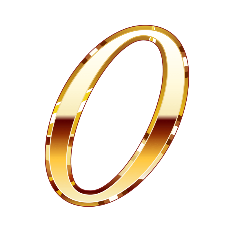 金色质感数字0